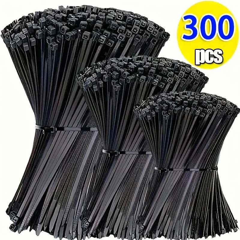 300 Pcs Nylon cable self-locking plastic wire tie 4/6/8 inches 3 * 100 3 * 150 4 * 200 gardening and home multi-purpose bundling