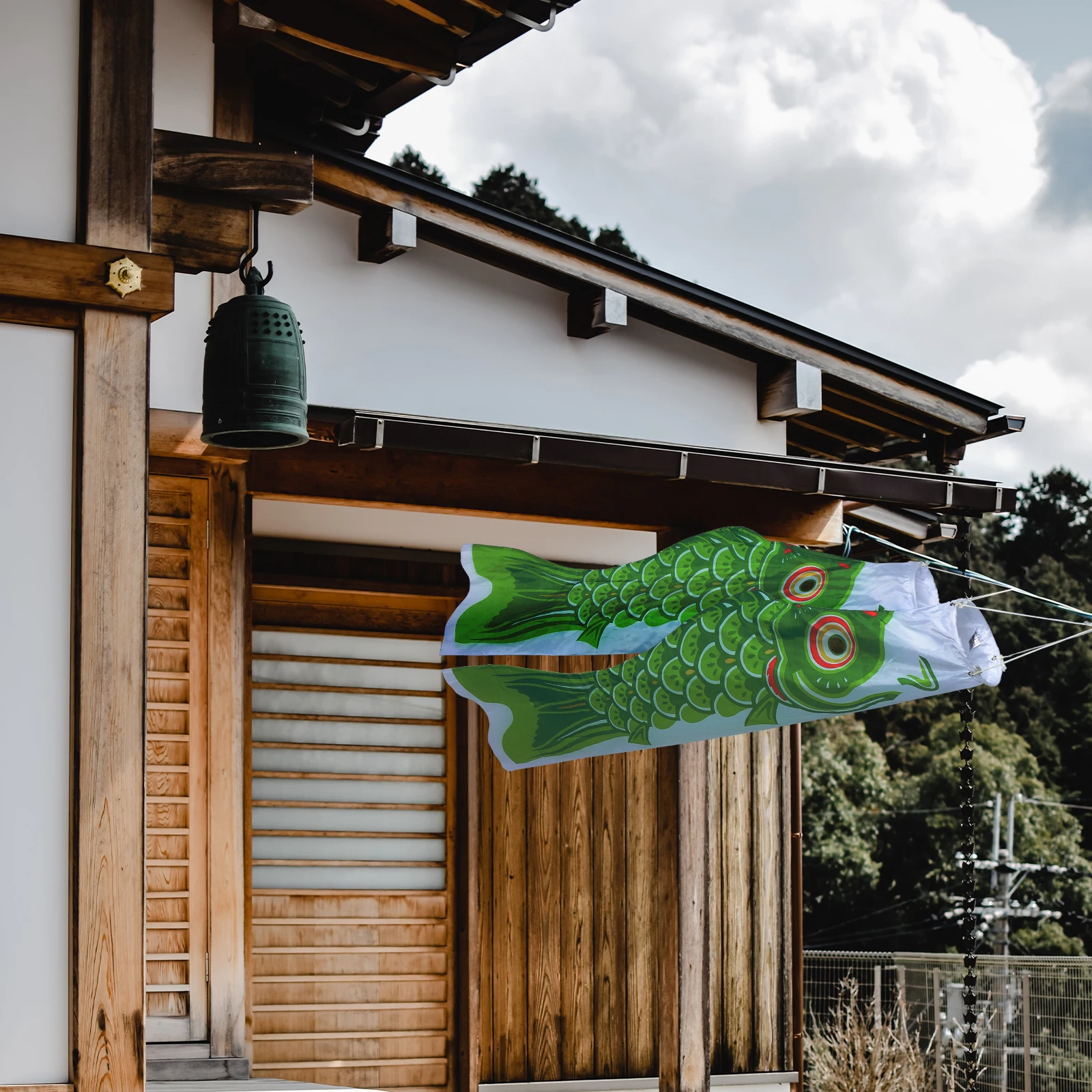 

Japanese Carp Windsocks Outdoor Fish Decoration Hanging Flag Spinner Festival Weather Resistant Garden Yard Lawn Porch Bar