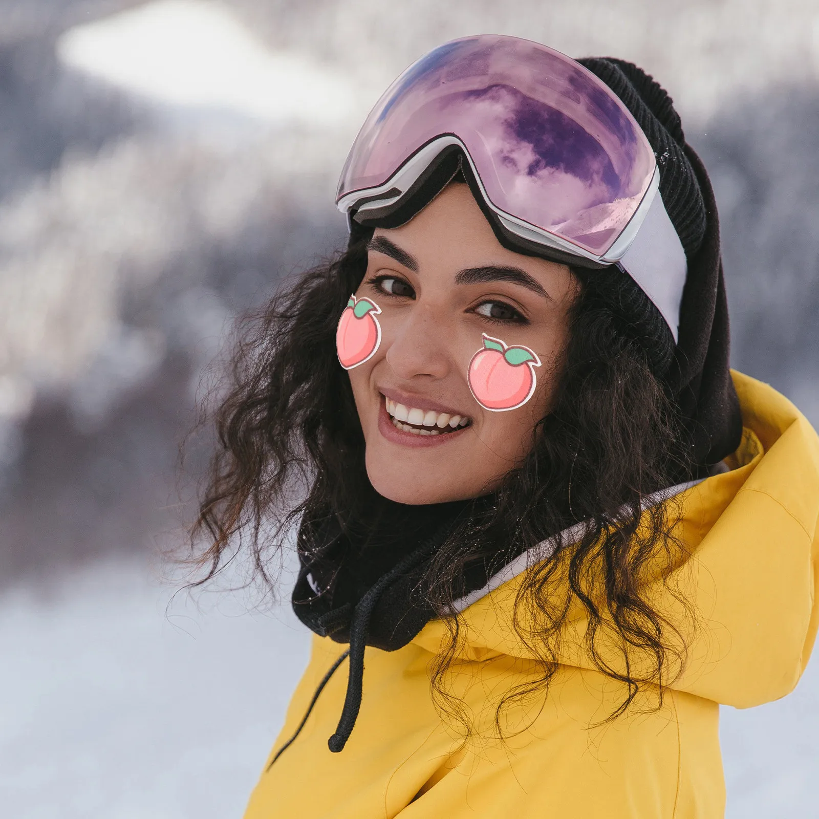 

4pcs Anti freeze Patch Face Decal UV Protection Cheek Nose Stickers Windproof Tape Sports Cloth Winter Ski Snow