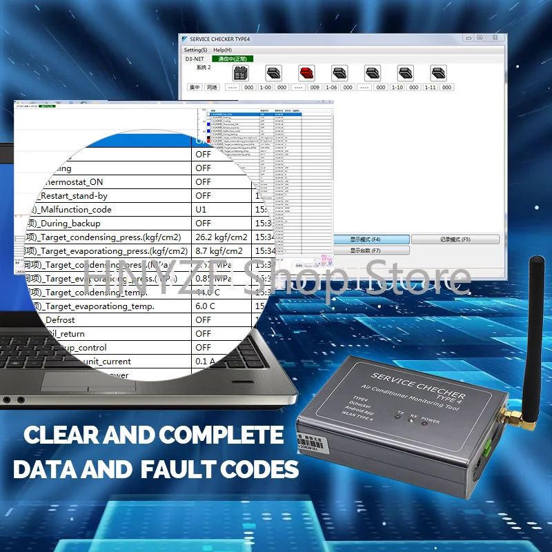Daikin Air Conditioner Monitoring Tool Service Checker Type 4 Wifi Connection Intelligent Detection Failure Troubleshooting Easy
