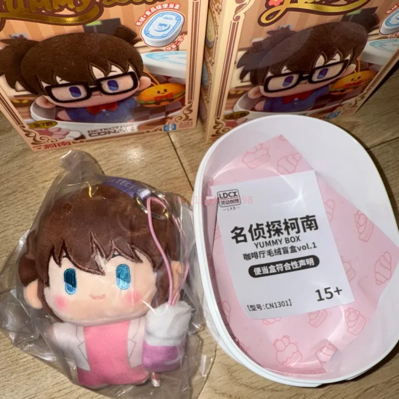 Genuíno em estoque detetive conan animal vestir-se gato capa série caixa cega ornamento de mesa mochila pingente presente aniversário da menina