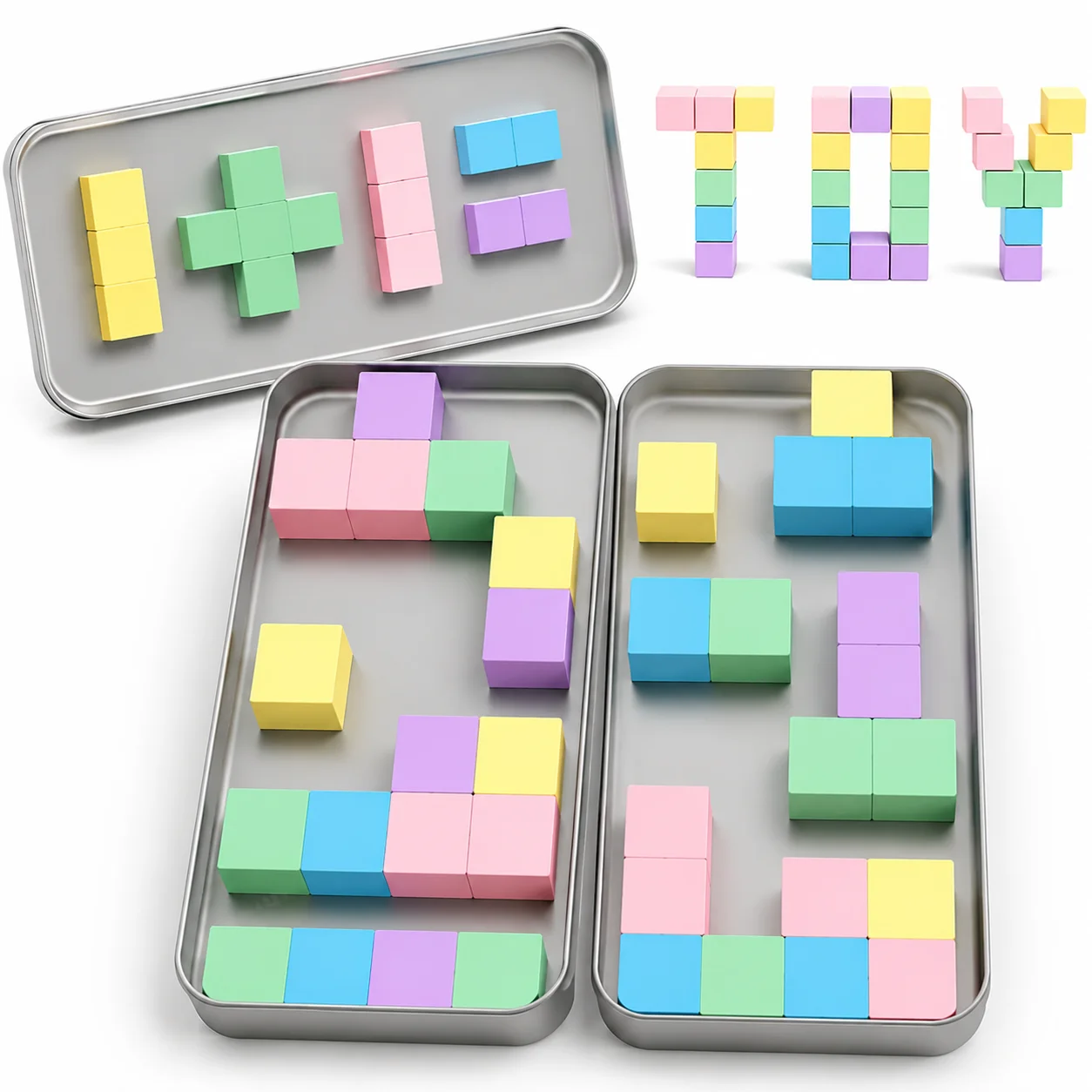 Magnetic Building Blocks Bricks Toy Mine Stacking World Model 40Pcs 80Pcs Iron Box DIY STEM Montessori Educational Kid Toys Gift