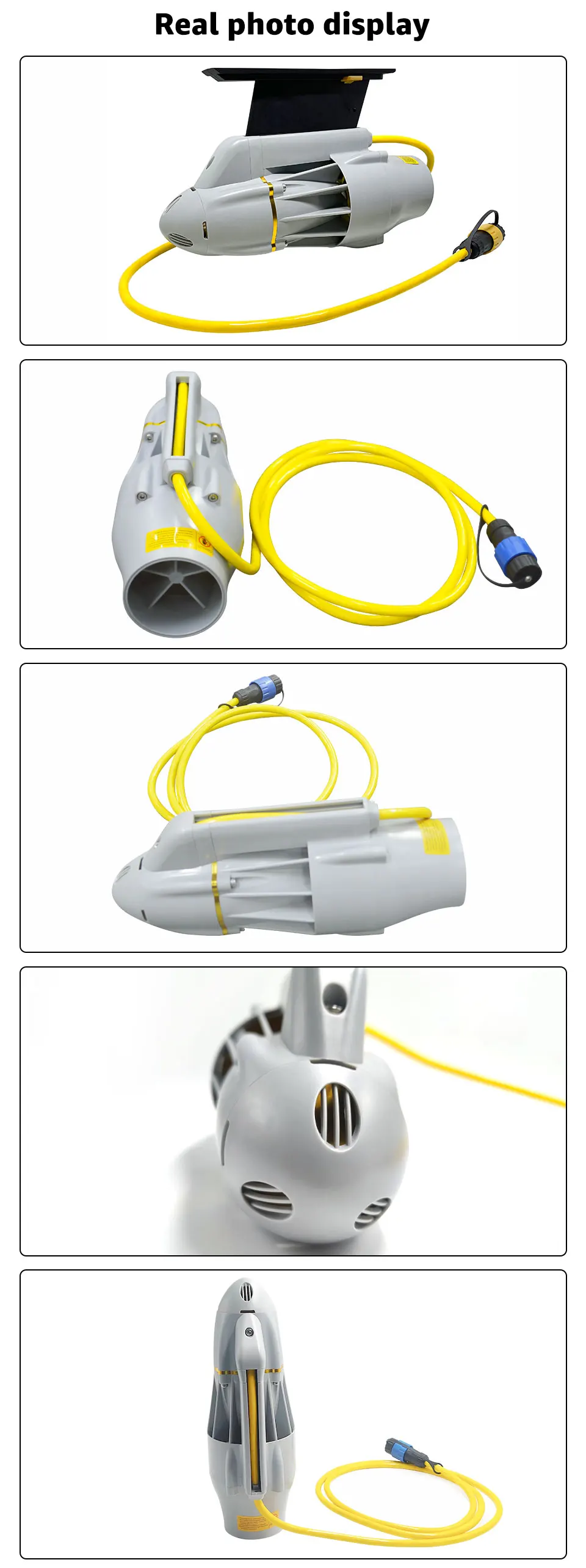 Elektrische Finne, Antriebsfinne, Unterwassermotor, wasserdichter Motor, aufblasbares Paddelkanu, Angelboot, Unterwasserstrahlpropeller – Detail 1