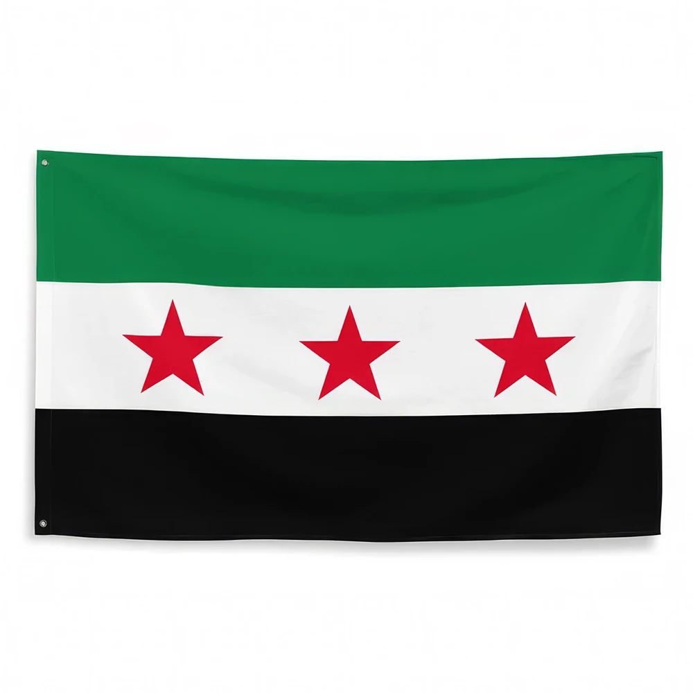 EOODLOVE Scarf Flag Syrian Arab Republic Scarf Flag， Festival Event Samsung Decorative Scarf 15x150cm