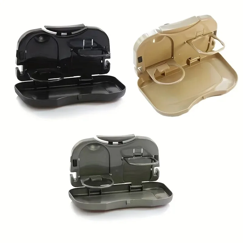 Car Mini Desk Handle Table Seat Back Holder Folding Meal Tray Drink Cup Coffee Stand Storage Case Off Road Auto Accessories image 3