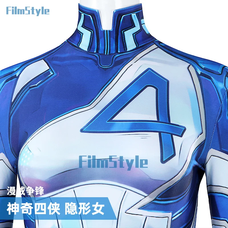 The Fantastic Four First Steps Invisible Woman Cosplay Costume Uniform Halloween Carnival Party Christmas Play Role Clothes