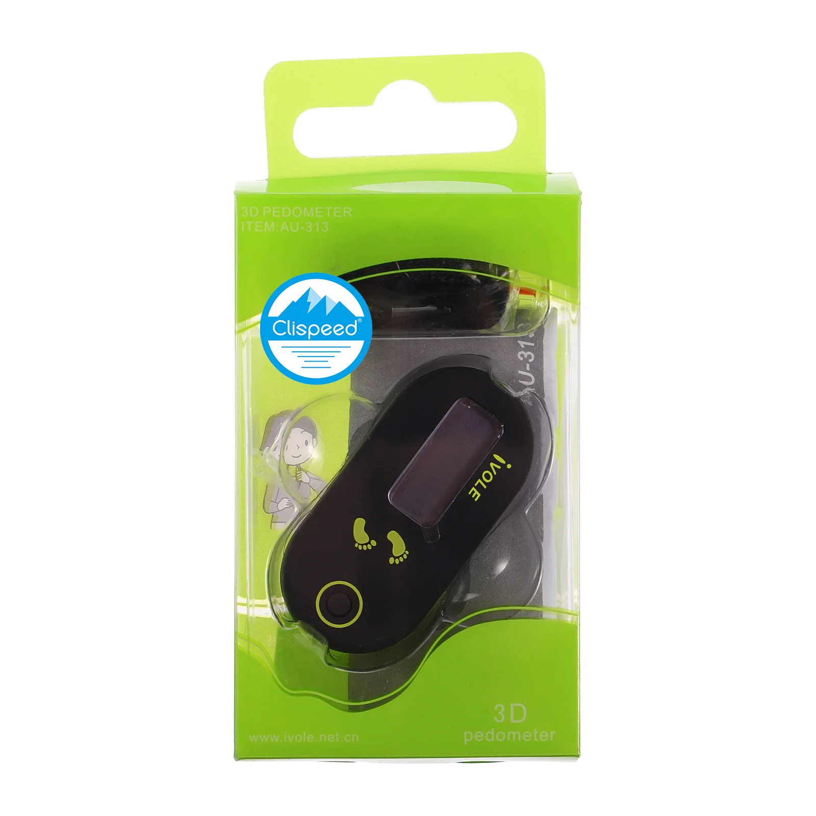 Podómetro electrónico 3D de una sola función para hombre y mujer, contador de pasos Simple, contador de pasos para caminar, podómetro Digital 3D