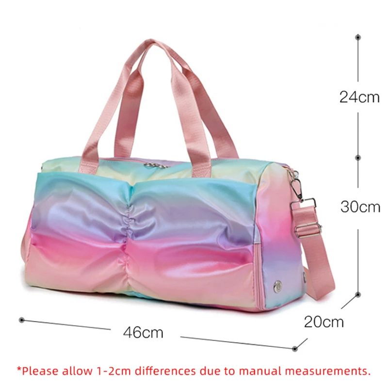 Fitness Bag Travel Handbag Outdoor Dry Wet Separation Large Capacity Yoga Shoulder Sports Shoe Pocket Training Luggage X18A