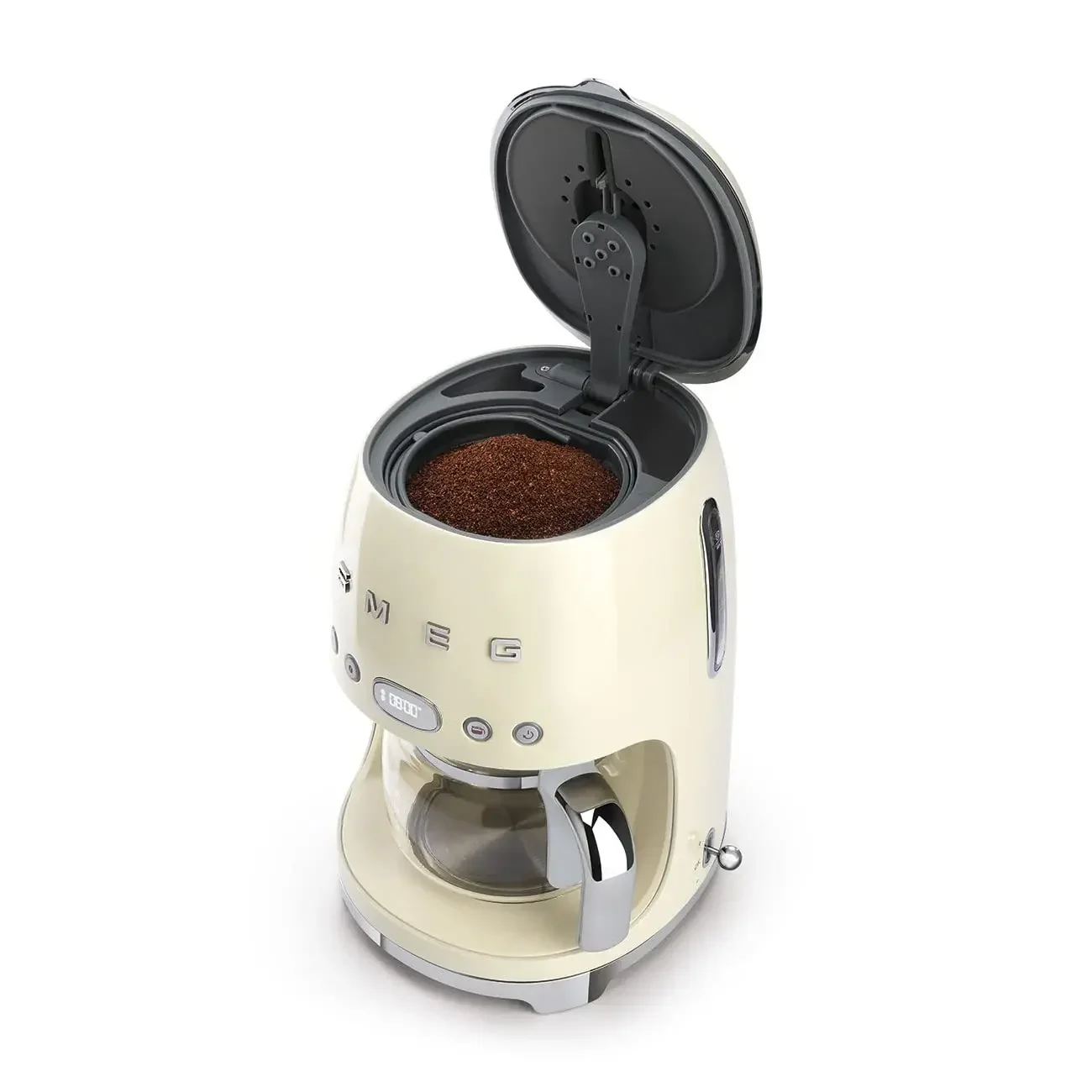 retro style coffee maker, 17.3x12.8x11.3, cream