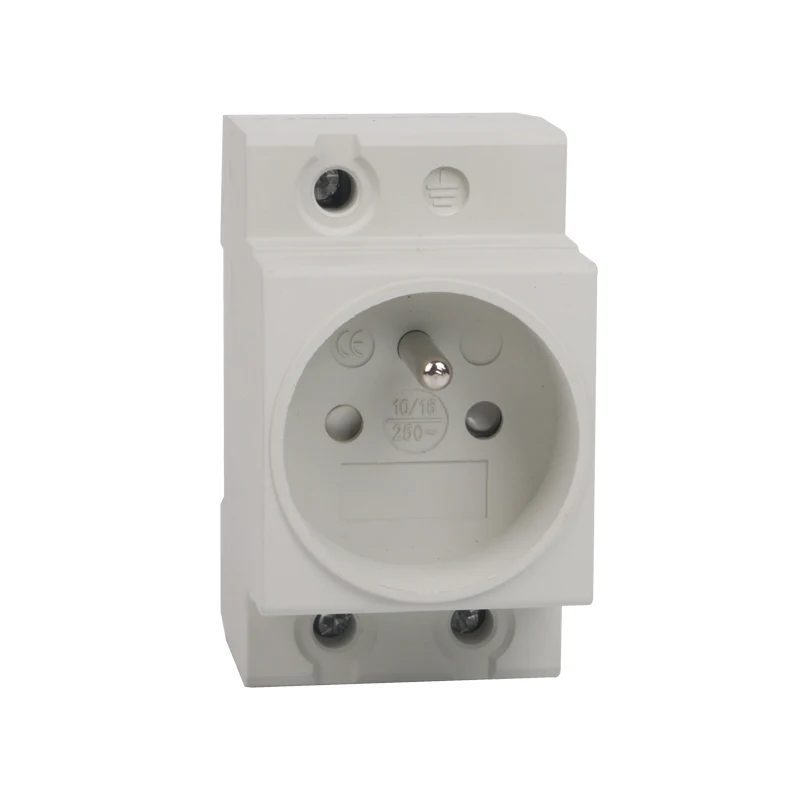 UK US EU FR IT CH IN ZA Standard Modular Din Rail Socket M1363 Industrial Distribution Box AC30 Power Sockets Adapter Connector