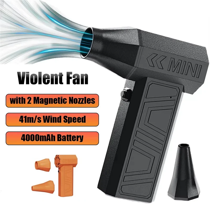 AAAC-High Power Turbofan Violent Jet Fan 90000RPM Cordless Air Blower Brushless Motor 3 Gear Speed Dust Blower