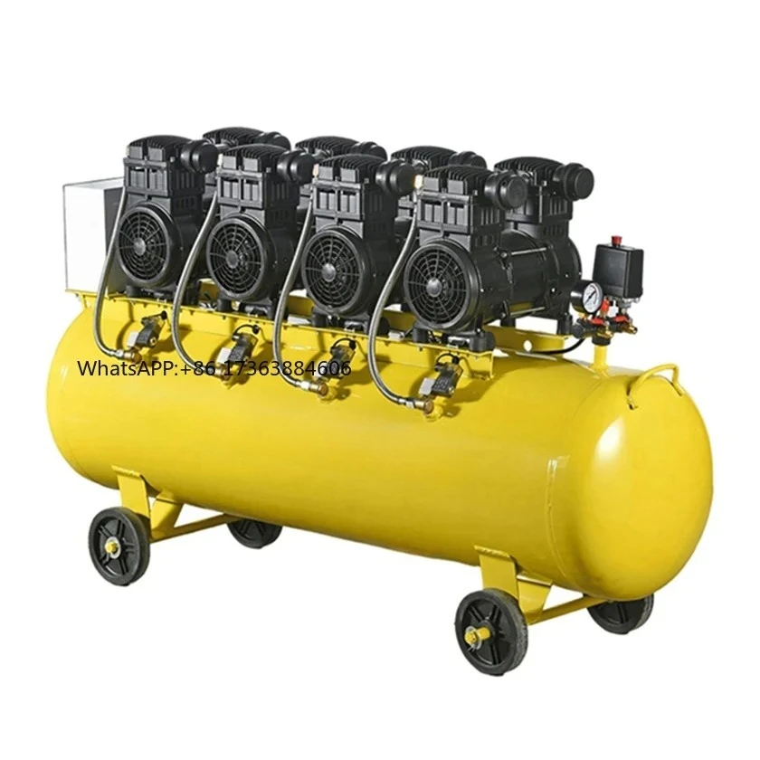 

Silent Oil Free Industrial Compressors 8bar 220v 1400rpm 2.2kw 120L Portable air compressor machine