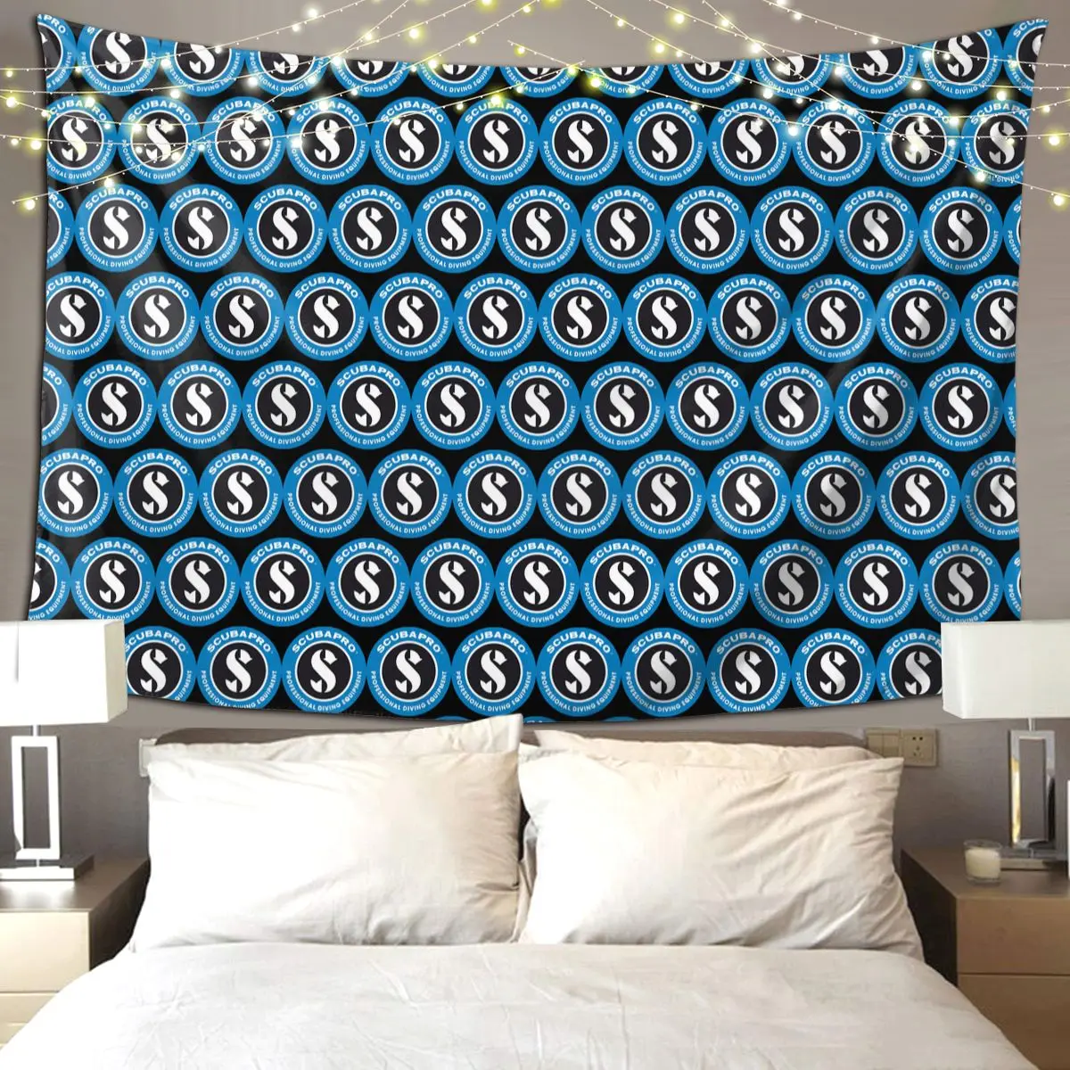 

Scubapros гобелен с логотипом для дайвинга, забавный настенный эстетический домашний декор, гобелены для гостиной, спальни, общежития