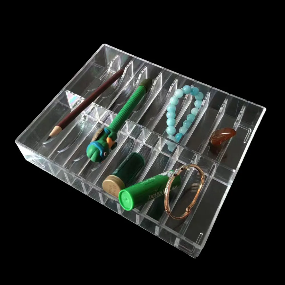 

Acrylic Makeup Lipstick Cosmetic Organizer Clear Bangle Bracelet Jewelry Holder Bead Storage Box Chain Necklace Display Showcase