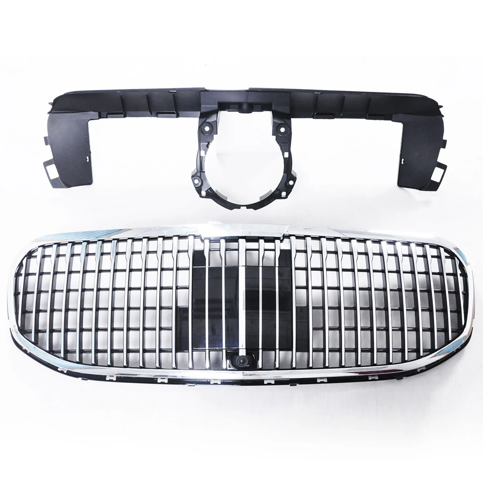 

Передняя решетка бампера черная хромированная для Mercedes-Benz GLS X167 2020-2023 GR2