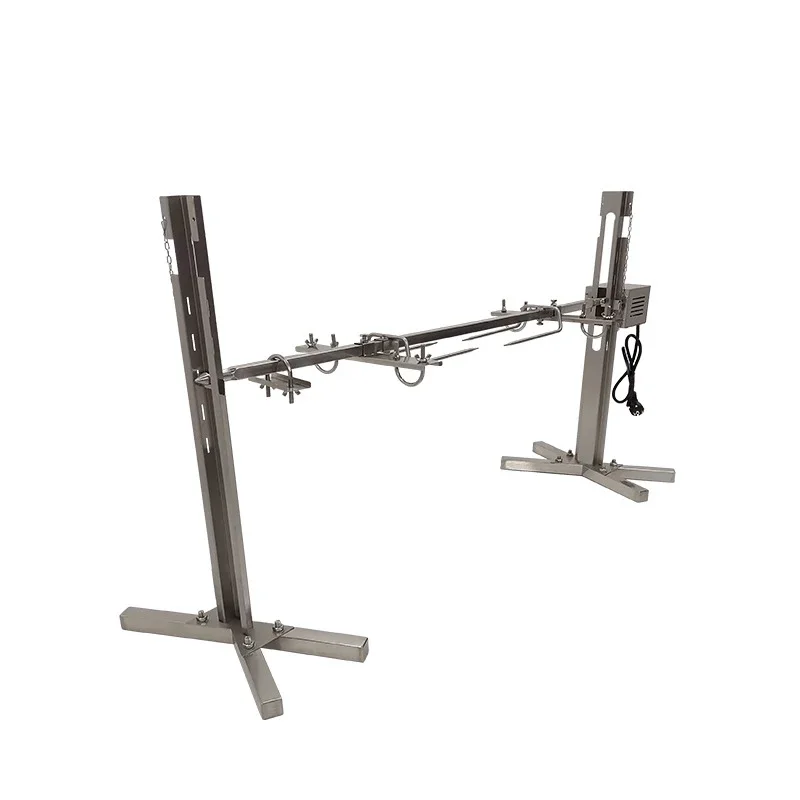 Support de barbecue électrique pour rôtissoire, moteur de gril 25W, charge maximale 40kg, longueur de cuisson 110cm, chèvre, cochon, poulet, barbecue en acier inoxydable
