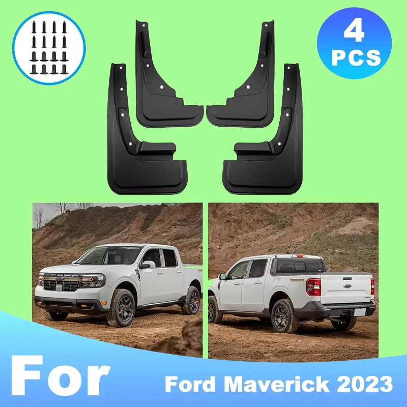 

For Ford Maverick 2023 Automotive Tire Mudguard Waterproof Prevent Mud Splashing Car Mud Flaps Fender Trim 4pcs Accessories