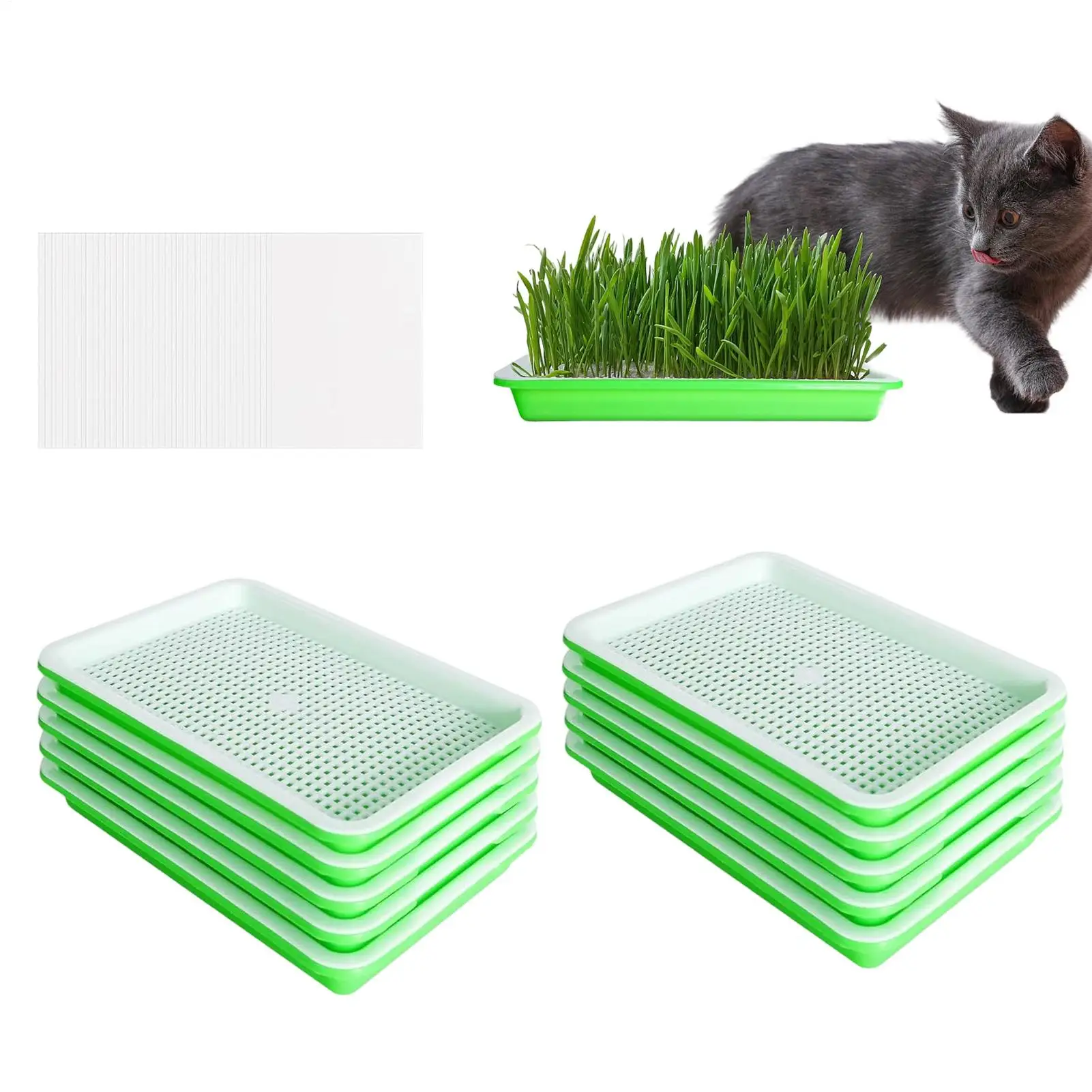 Germination Tray Soil-Free Seedling Sprouter With Drain Holes Plant Germination Propagation Trays For Kitchen Sprouts Flowers