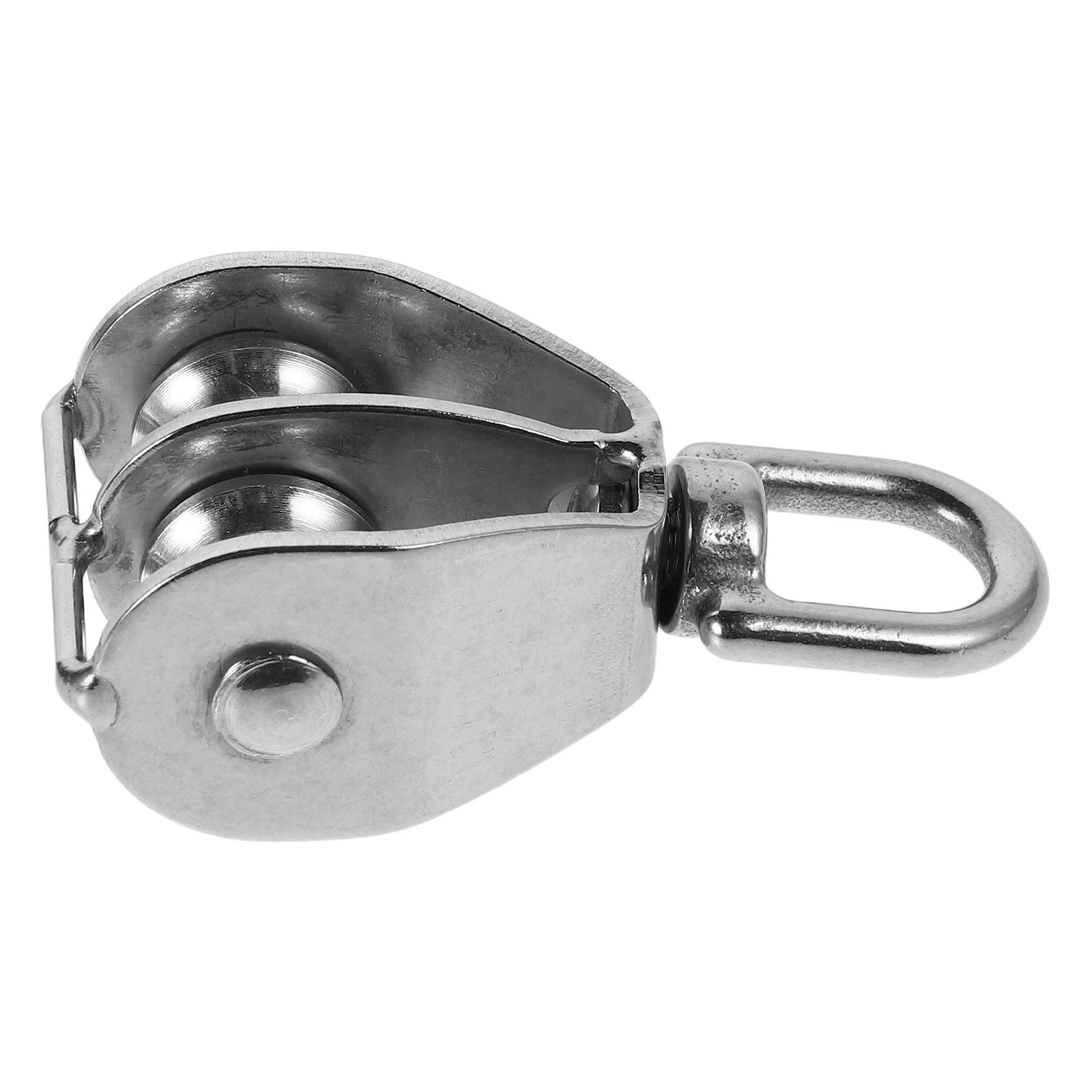 

Stainless Steel Fishing Network Lifting Swivel Hook Block and Tackle Pulley Mini Heavy Duty Anchor Metal