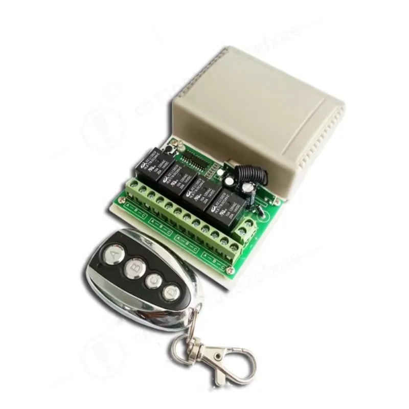 4 Channel Remote Control Switch 12V, With Relay, ABS, Universal For Electric Equipment, Durable