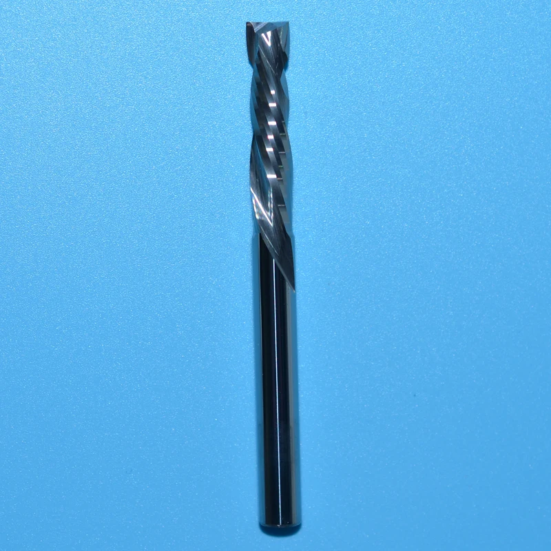 6*22Mm Solide Carbide Hai Flute Lên Xuống Cắt Cấp Cối Xay Khắc Bit, Nén CNC Cắt