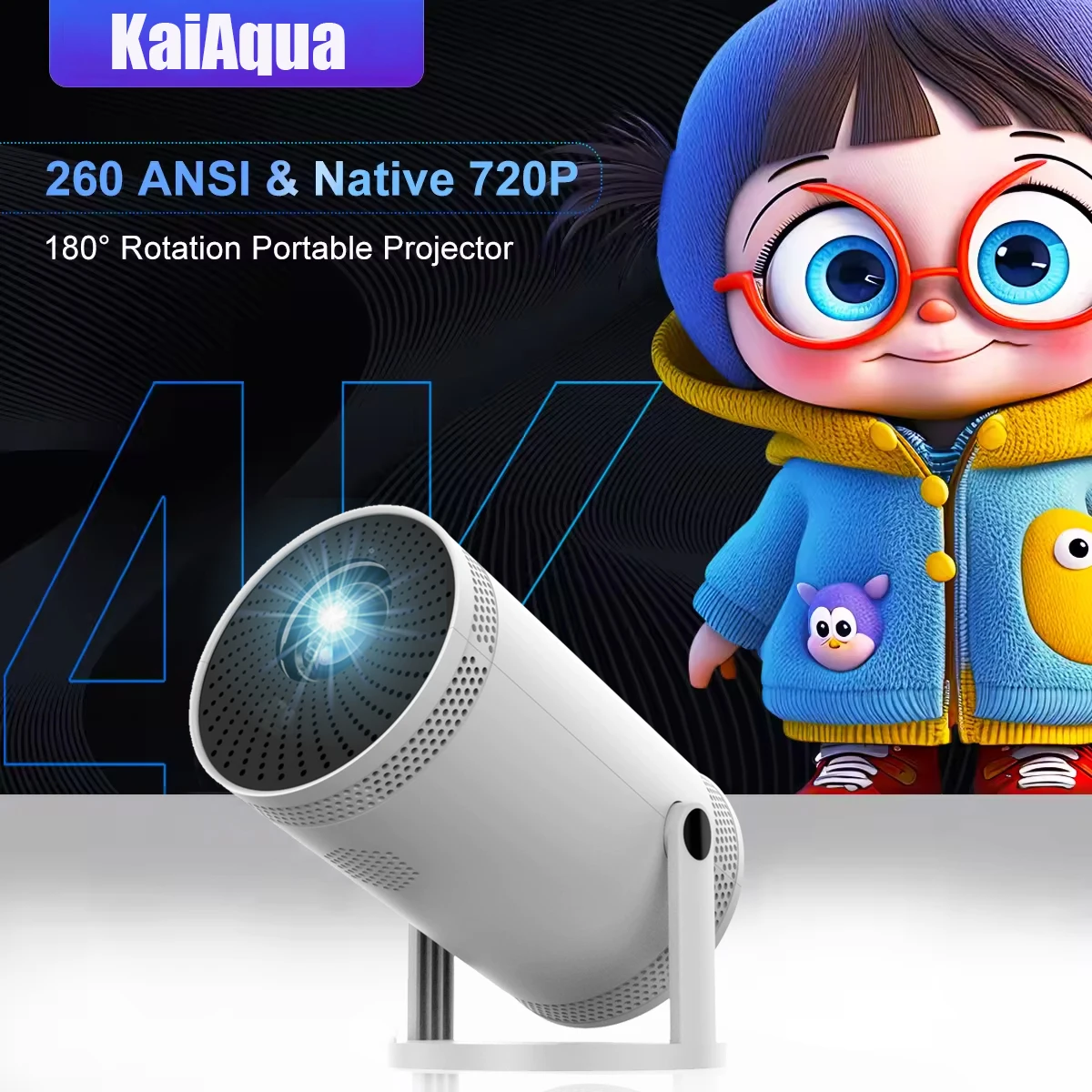 

Ultra High Definition Portable Projector, 1080P Full HD, HDMI Connectivity, Autofocus Function, Premium Glass Lens Home Theatre