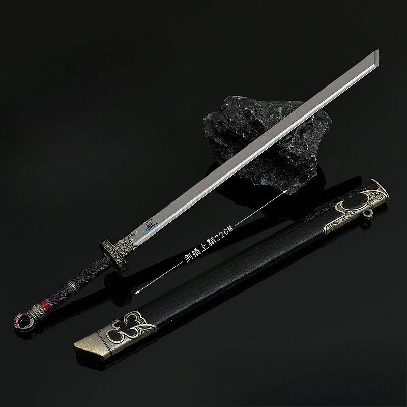 22 cm/8.66 pollici The Demon Hunter Anime Periferiche Meng Chuan Demon coltello armi Modello Involucro di Metallo Artigianale Articolo Giocattolo del Ragazzo Regali