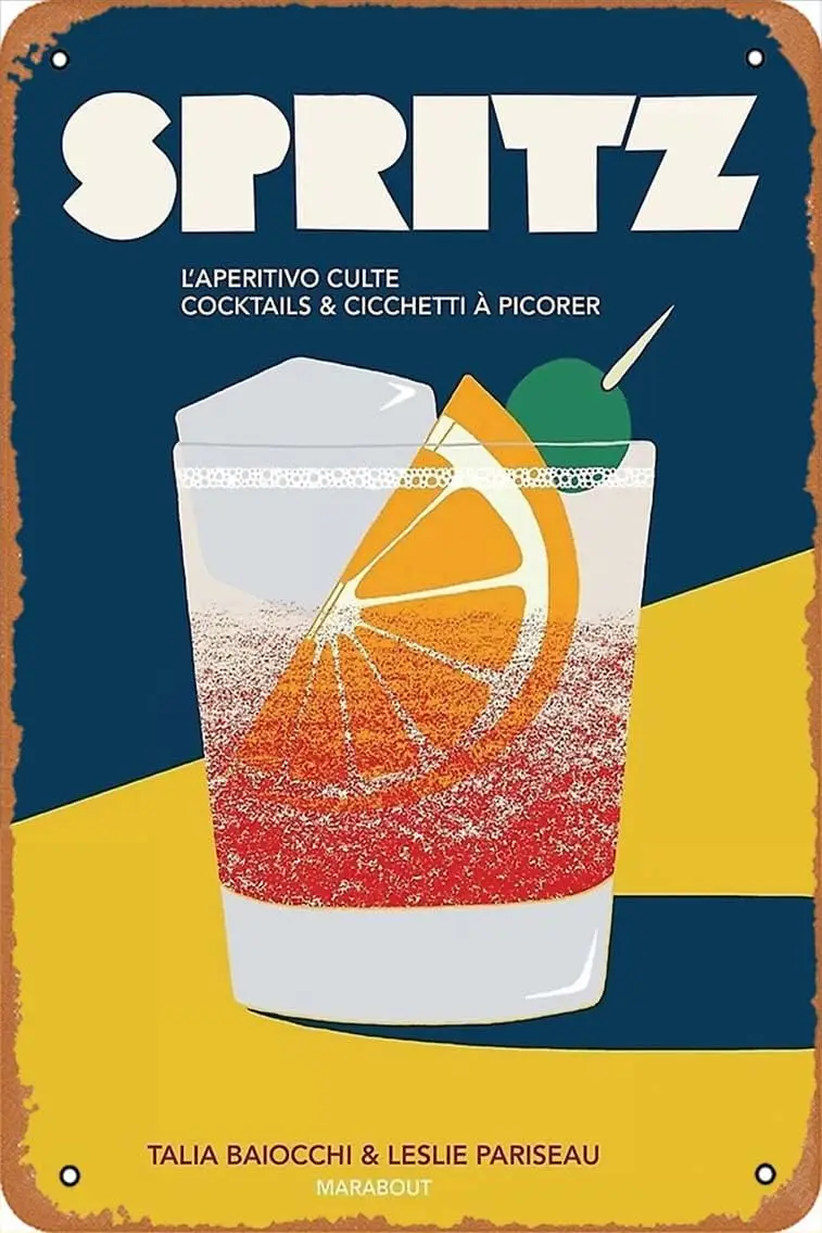 Aperol spritz vintage Poster Metal Sign Retro Home Decorative Vintage Tin Sign 12 x 8 Inch 1pc