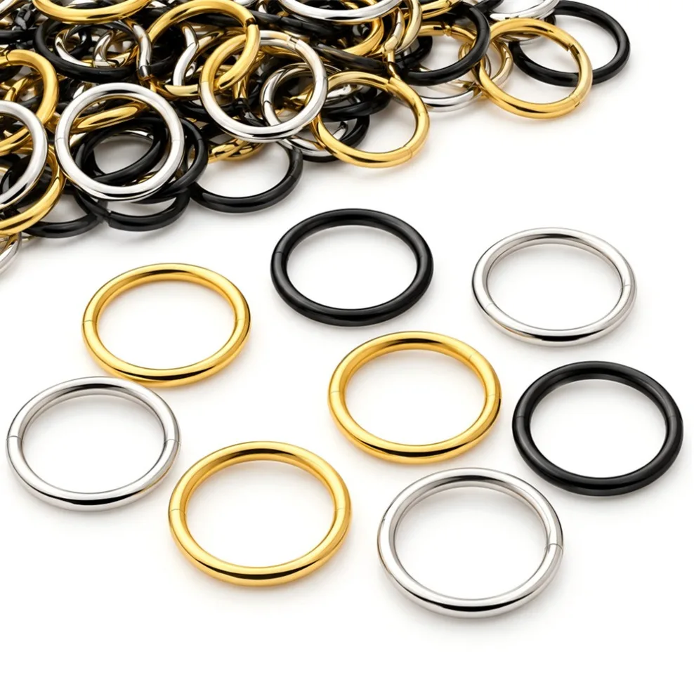 100/10Pcs 16/19/25/32/38mm O Ring Metal Buckle for Bag Strap Dog Collar Belt Rings Clasp Carabiner Keychain Hook Loop Hardware
