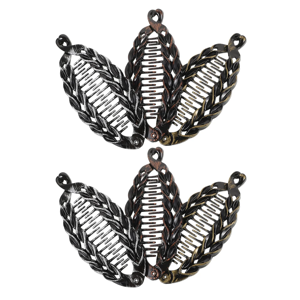 

6 Pcs Clip Set Banana Clips for Hair Women Ponytail Holder Decorative Girls Accessories Thick