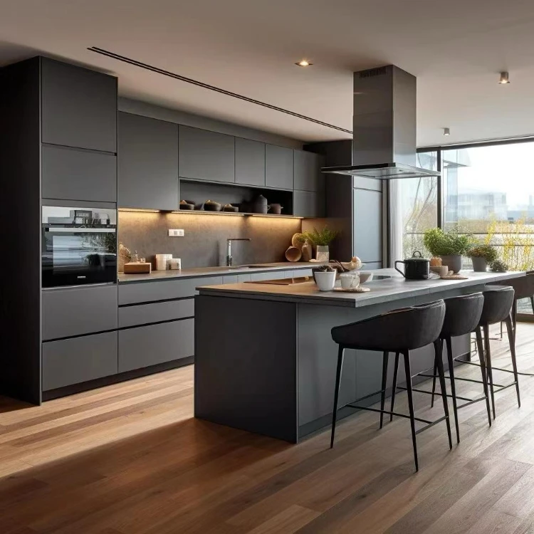 

Custom Kitchen Cabinets Australian Standard Custom Kitchen Furniture Paint Flat Packaging Kitchen Cabinets Matte Black Cabinets