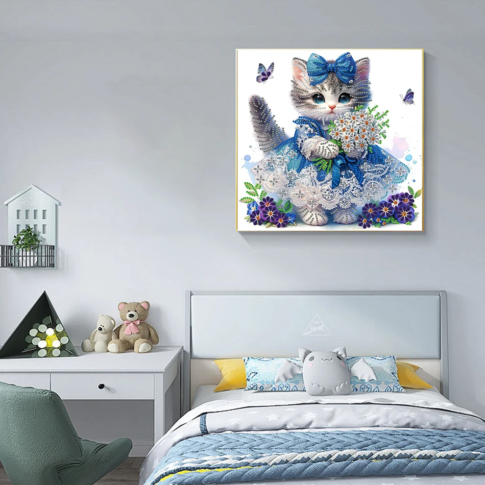 SDOYUNO 5D Crystal Diamond Painting Cat Animals Alien Special Diamond Embroidery Crystal Cross Stitch Kits Diamond Mosaic Art