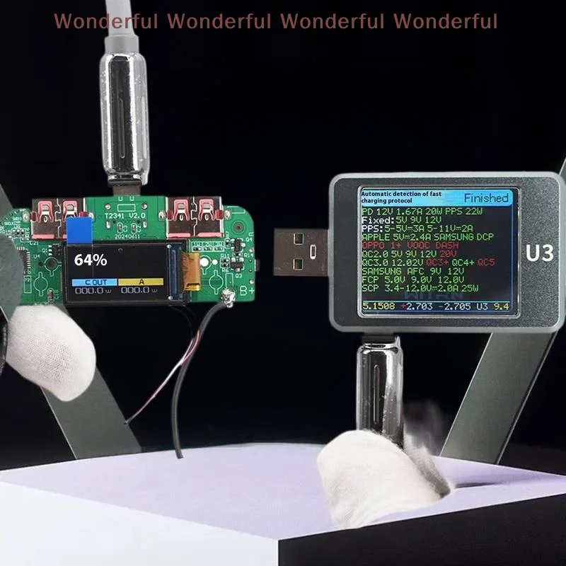 

Моноблочная высокоэффективная зарядная плата с дисплеем, USB Type-C, 22.5 Вт