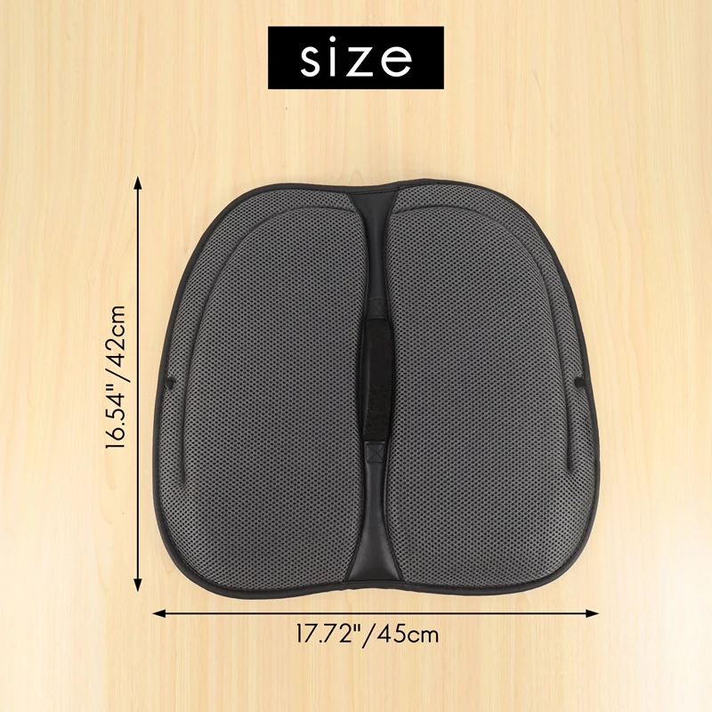 Gel Enhanced Car Seat Cushion Memory Foam Seat Pad With 3D Breathable Non-Slip Net For Tailbone Pain Office Car