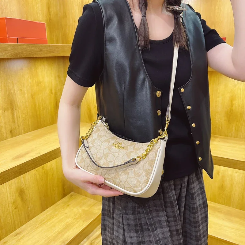 

Luxury Ladies Shoulder Bag Genuine Leather Crossbody Purse Designer Women's Handbag Stylish Tote Diaper Bags Elegant