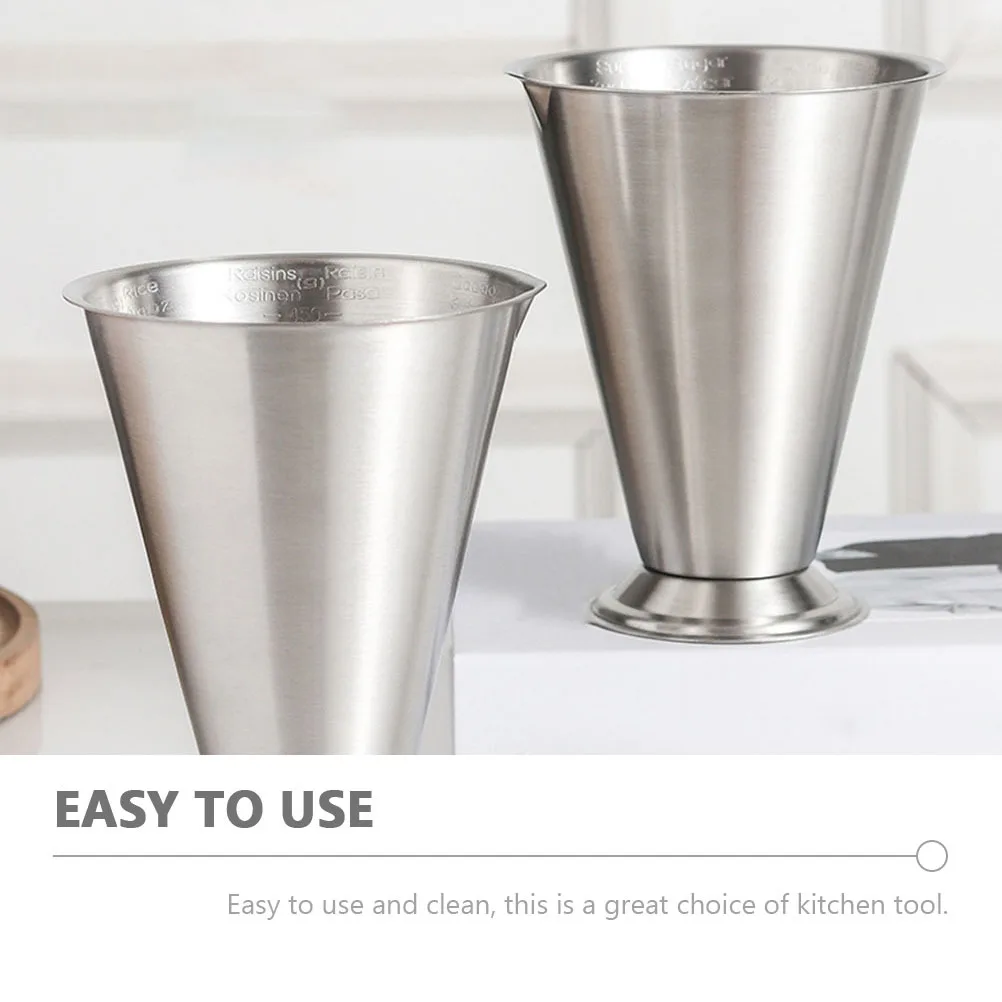 

Stainless Steel Measuring Cup 500Ml Metal Kitchen Accessory For Baking Liquid Dry Ingredients Milk Powder Flour Tea Spices