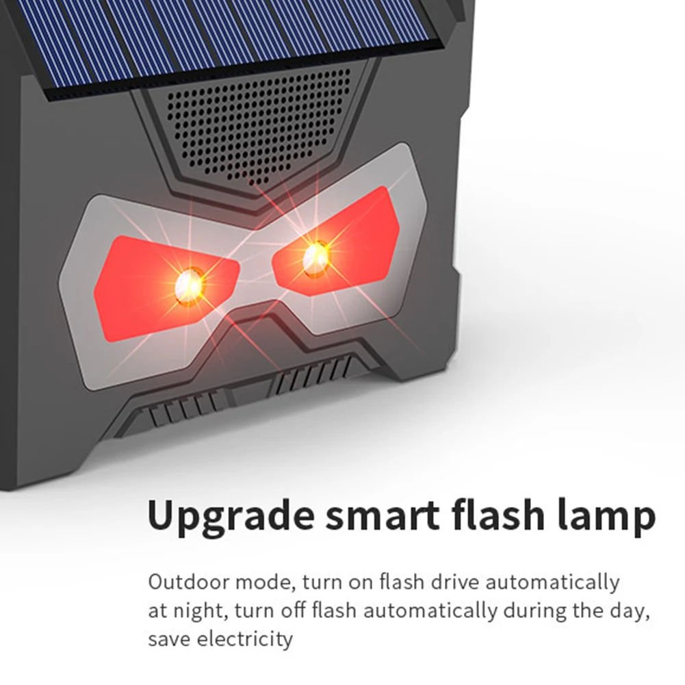 1/2PCS New Solar Animal Repellent With Red LED Laser Strobe Light Deer Repellent Outdoor Waterproof Animal Deterrent Machine