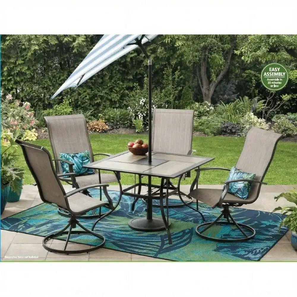 

26 lbs matte black round umbrella base base designed for patio tables, suitable for outdoor use on patios, decks, etc.