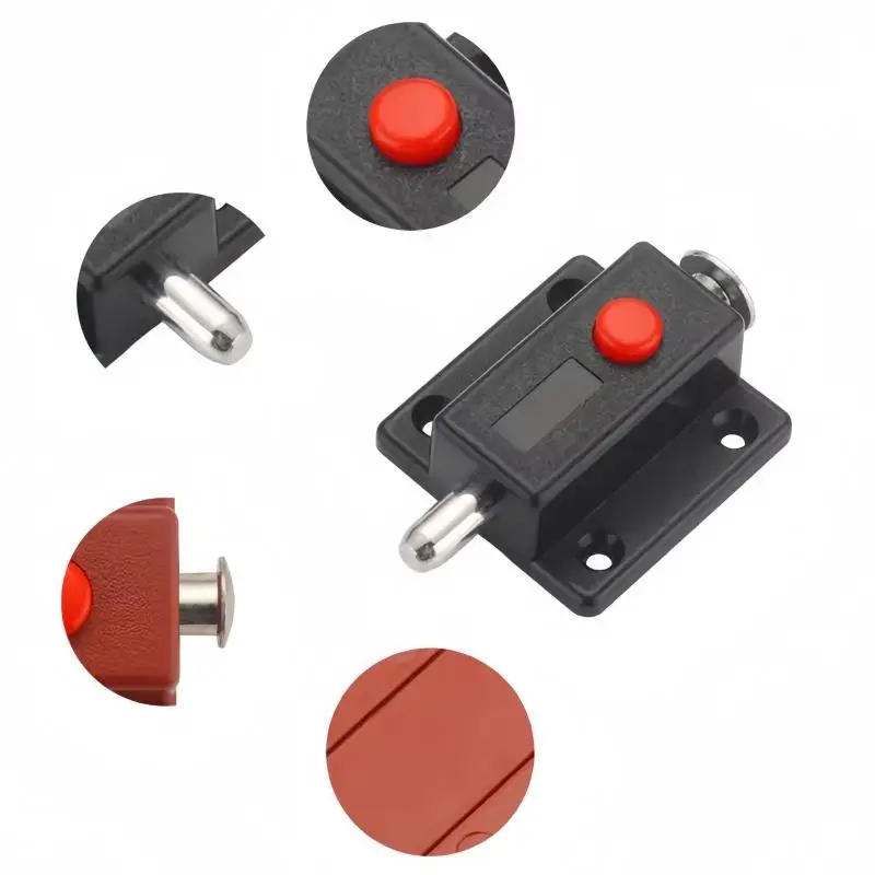 10Pcs Automatic Spring Bolts Latch Lock For Door Cabinet Box Cupboard Slide Locker Small Plastic Bolts Home Furniture Hardware