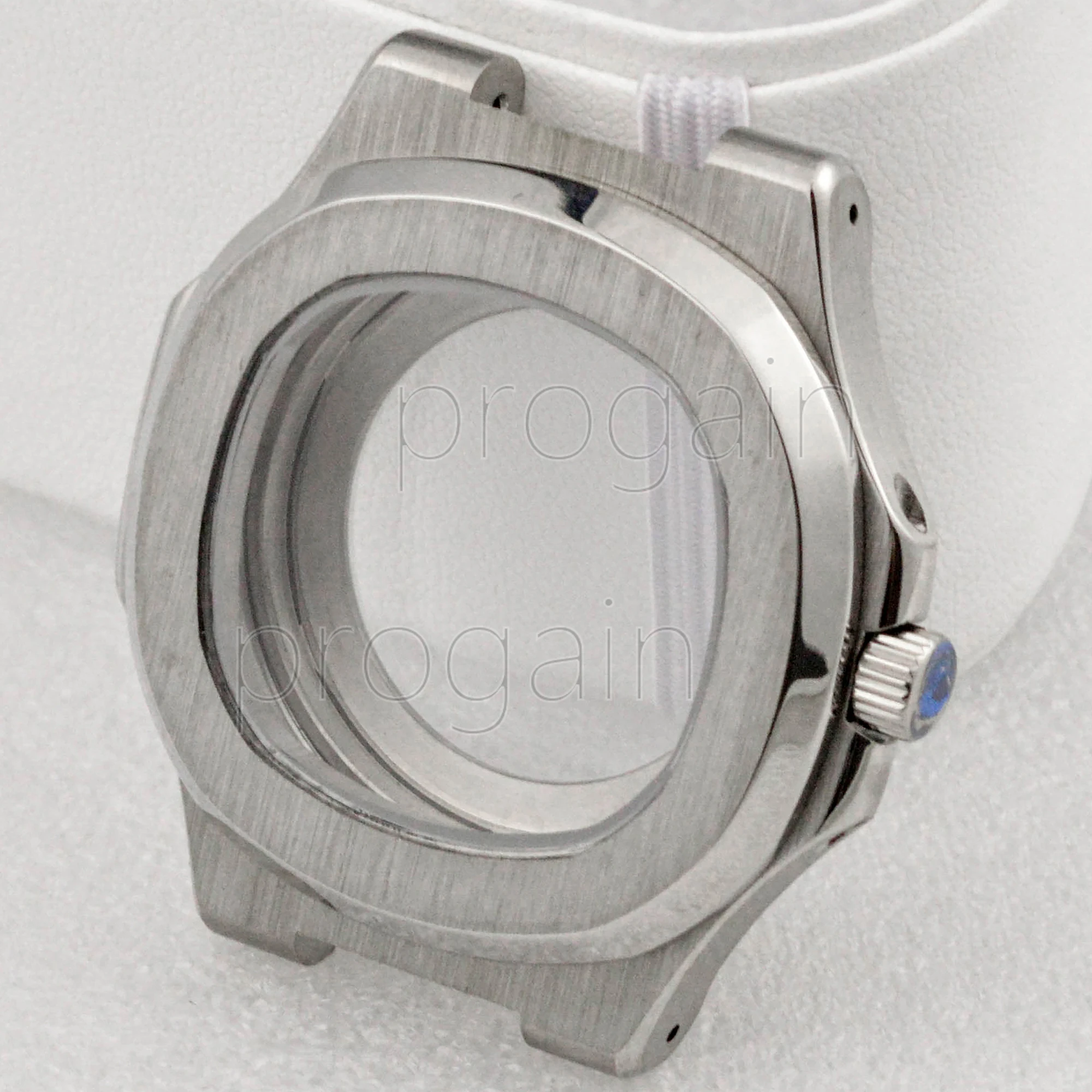 NH35 Case for Nautilus Silver Watch Case Stainless Steel Sapphire Glass Mod Case fit NH36 NH35 Automatic Mechanical Movement