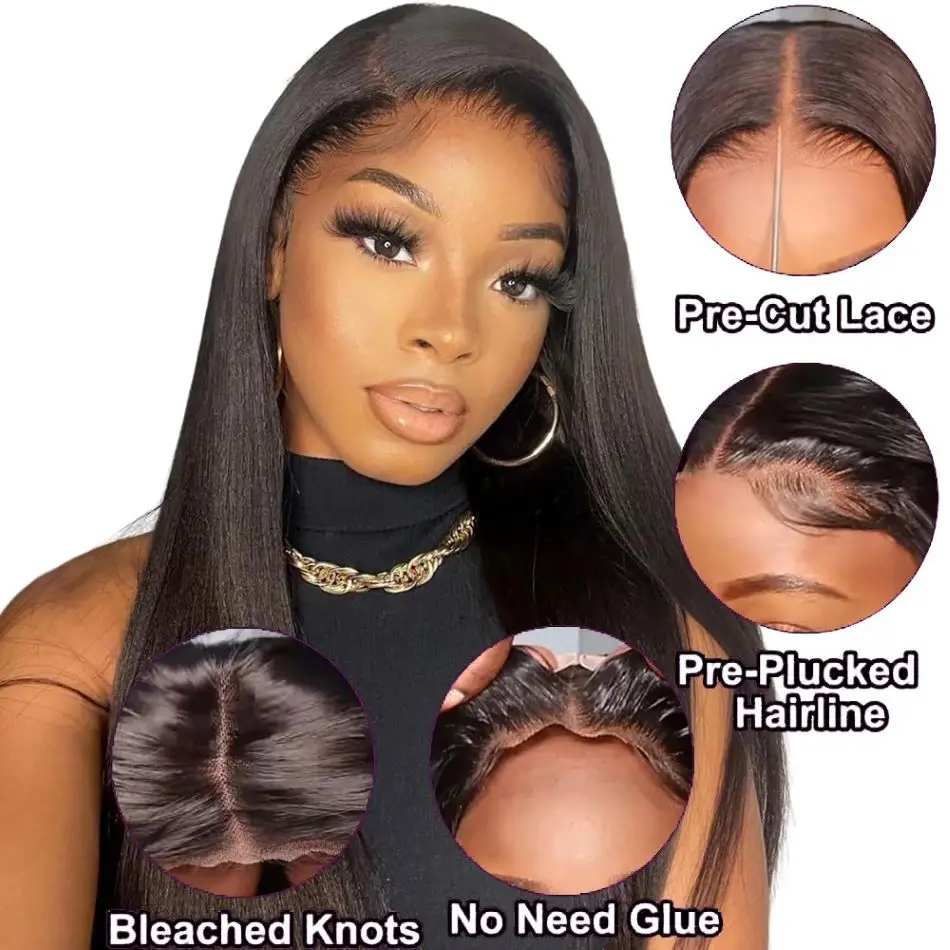 Wig rambut manusia renda depan lurus tulang 13x4 Wig Frontal Hd transparan renda UNTUK WANITA HITAM Brasil 28 30 inci ketebalan 150