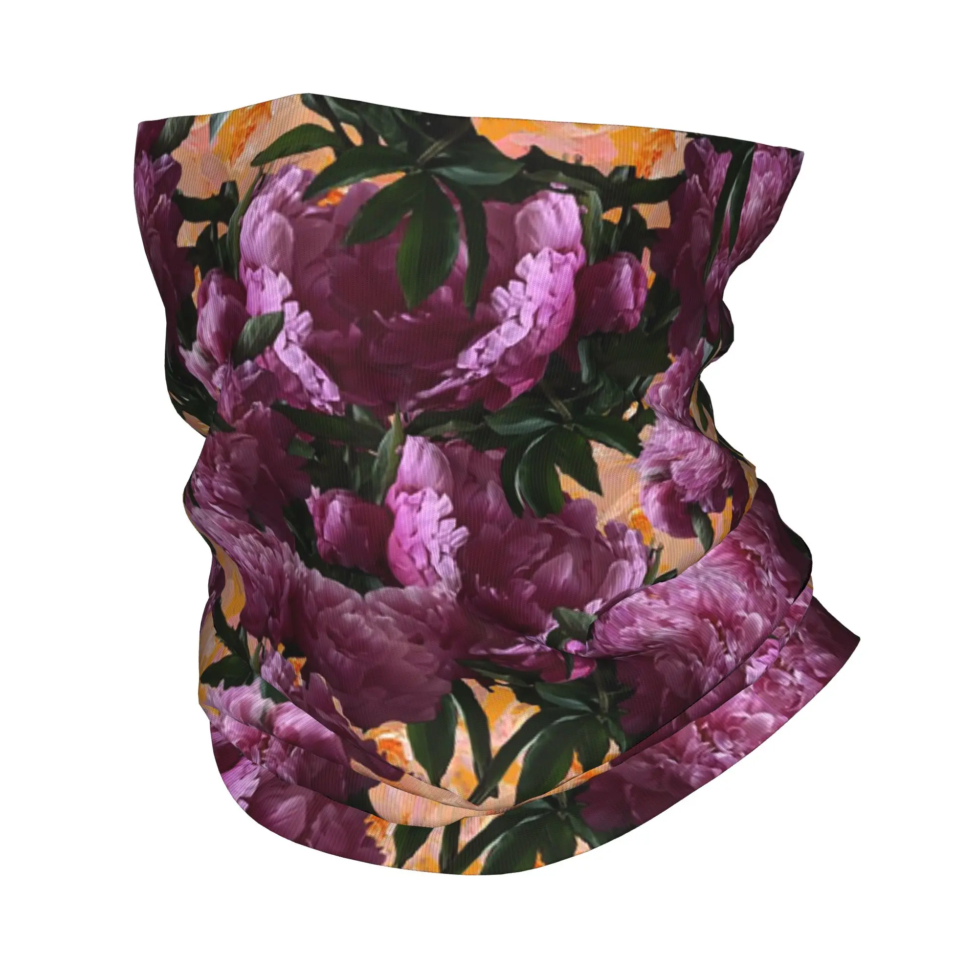 

Peony Floral Frenzy Bandana Neck Cover Printed Wrap Scarf Multi-use Face Mask Running Unisex Adult