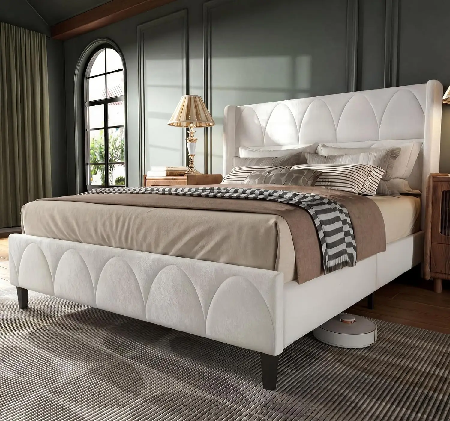 Velvet Queen Bed Frame 48