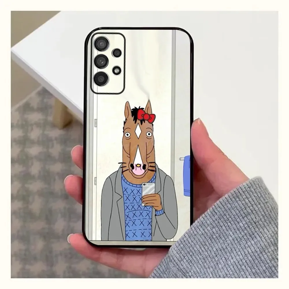 Cartoon B-BoJack H-Horseman Phone Case For Samsung Galaxy A13,A21s,A22,A31,A32,A52,A53,A71,A80,A91 Soft Black Cover