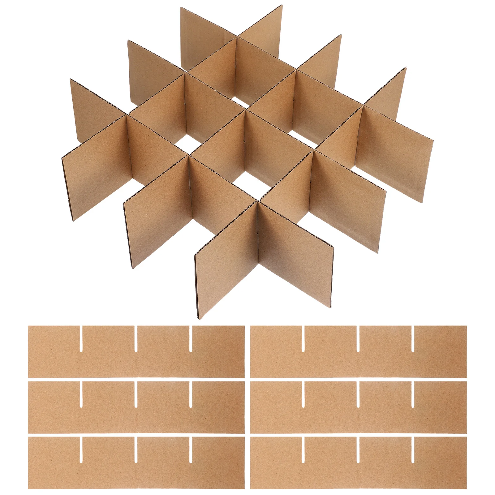 Tote Box Carton Partitions Divider for Packing Boxes Cardboard Dividers Glasses Paper Moving Kit