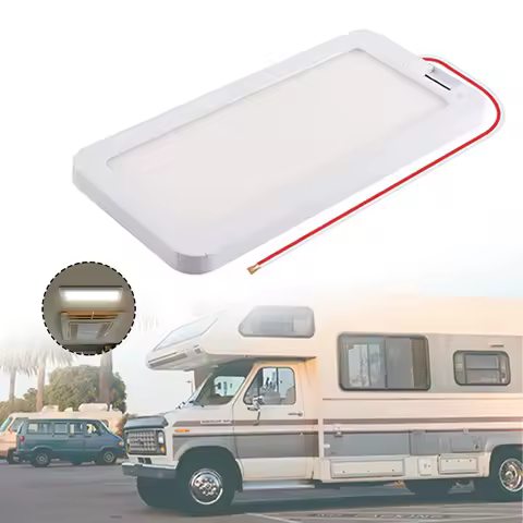 RV Interior Light 96LED 3 Color Dimmable Interior Lighting 12V-30V Ceiling Dome Light for Campers RV Truck Motorhome Caravan