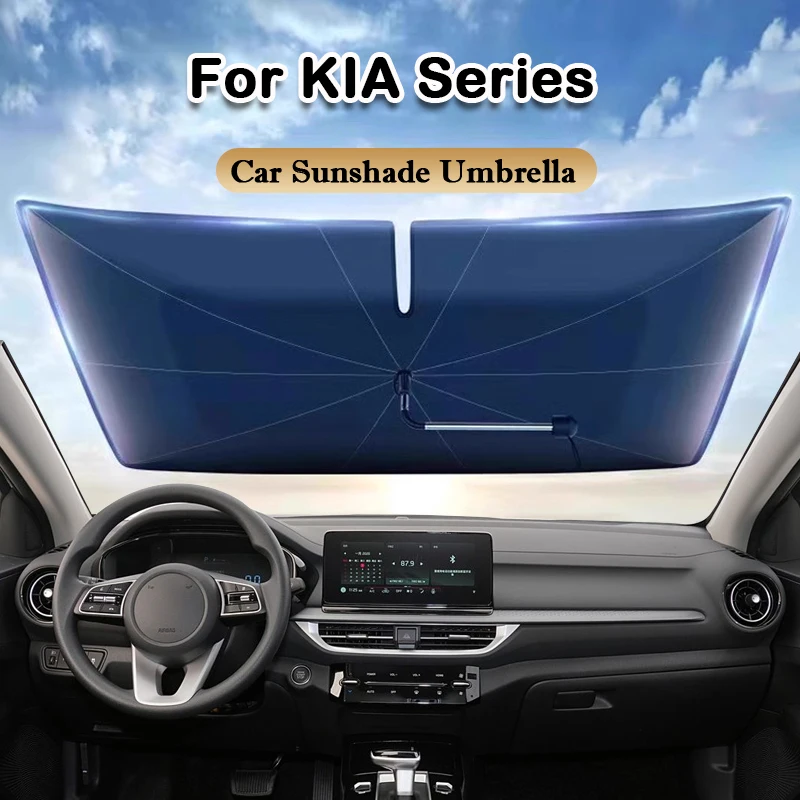 

for Kia K3 K3S K4 K5 KX1 KX5 KX7 Cerato Sorento Optima Seltos Sportage Car Windshield Sunshades Umbrella Summer Sun shade Protec