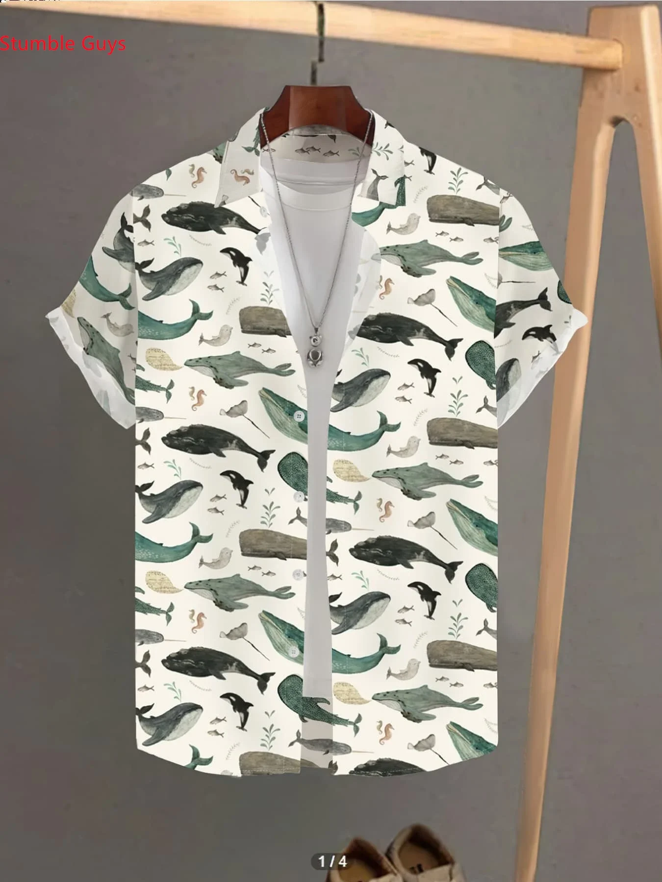 

Summer High Street Urban Print Men's Hawaiian Shirt Man Short Sleeve Loose Casual Fashion Beach Party Streetwear