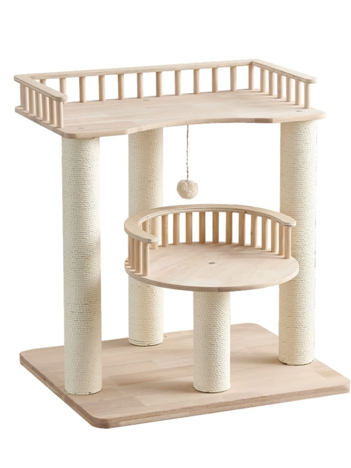 

Pet all-solid wood cat climbing frame, household integrated small sisal cat climbing frame