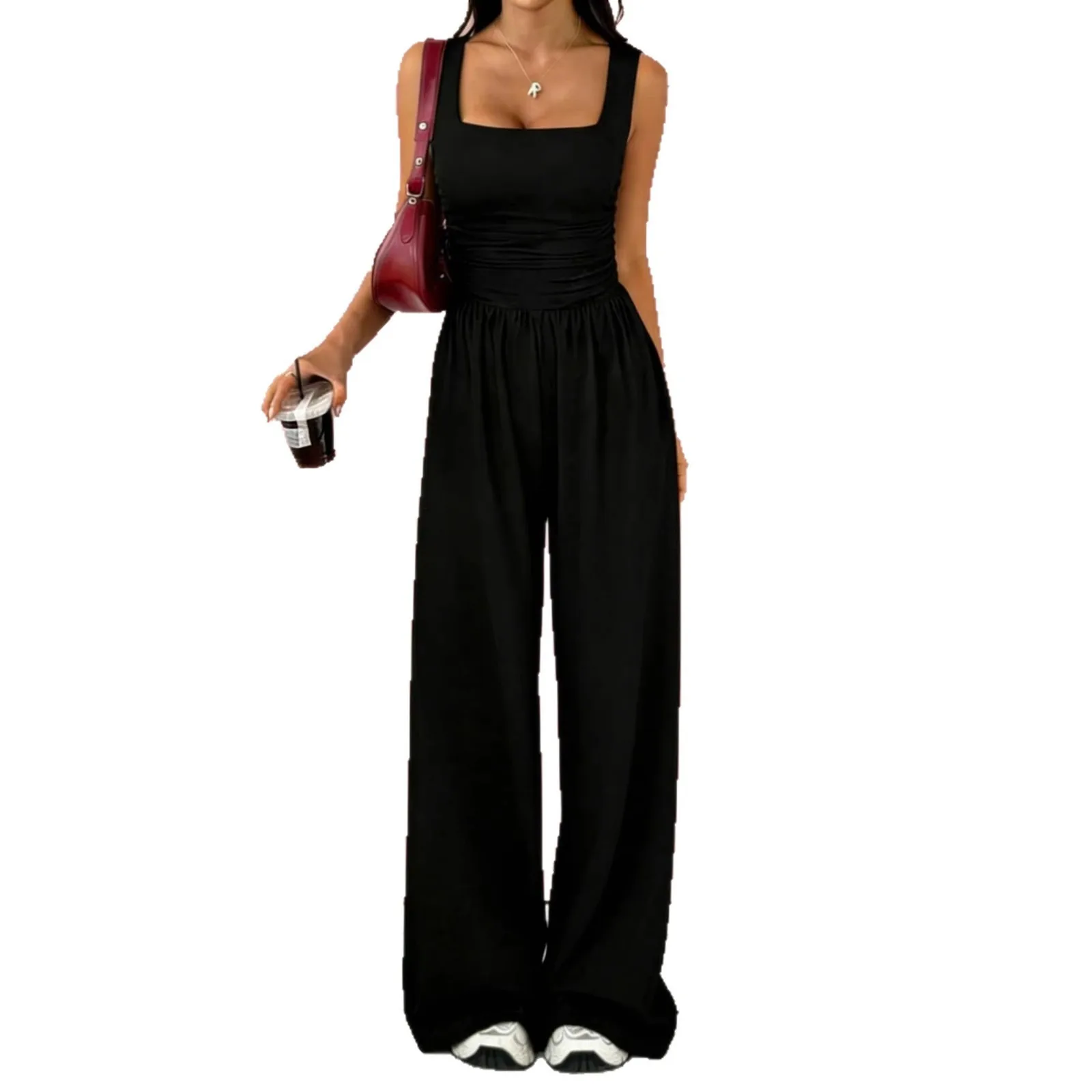 Applique Vest Top Set with Full Length Long Pants Lolita Style Elegant Women Sets Summer Sleeveless Private Celebrity Style